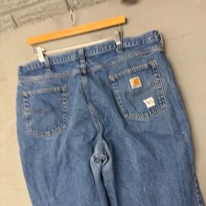 Carhartt Mens Relaxed Fit Straight Leg Jeans Medium Wash Blue 40x30 381-83